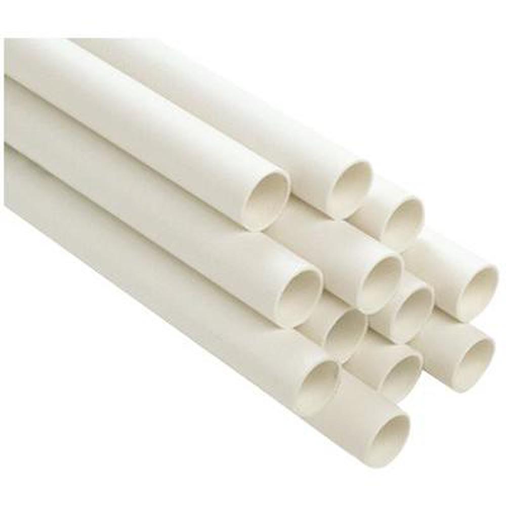 PVC Pipe, [Image Source](https://www.homedepot.com/p/Genova-Products-PVC-Schedule-40-Pressure-Pipe-1-1-2-in-x-10-ft-Plain-End-70011N/300282341)